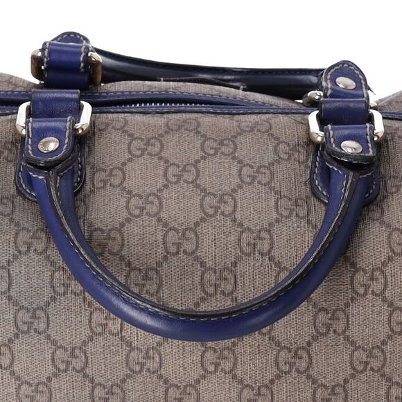 GUCCI GG Handbag 195451 Beige Navy Multi PVC Leather US Flag - Picture 8 of 9